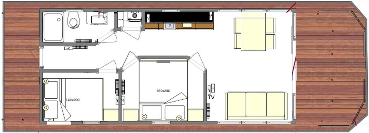 Hausboot Fjord Baltica Mit Dachterrasse In Barth Hotell Eksteriør bilde